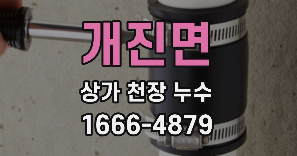 개진면 상가 천장 누수