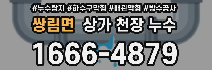 쌍림면 상가 천장 누수