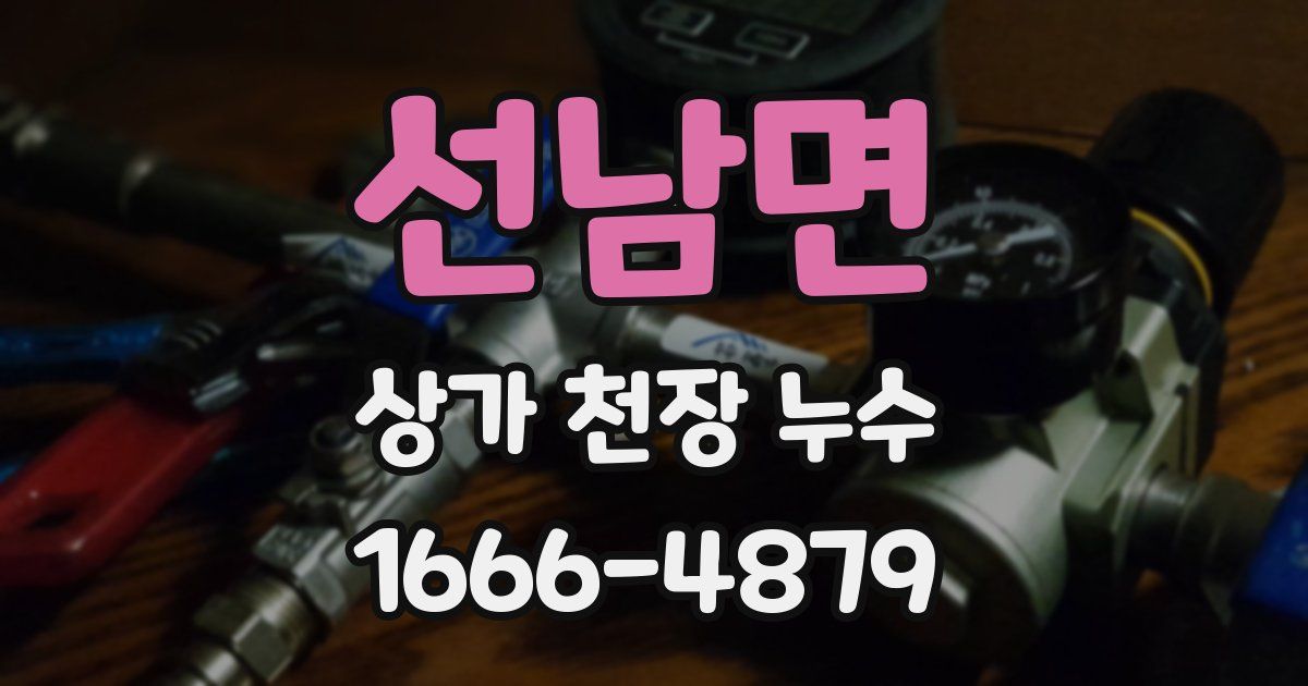 선남면 상가 천장 누수