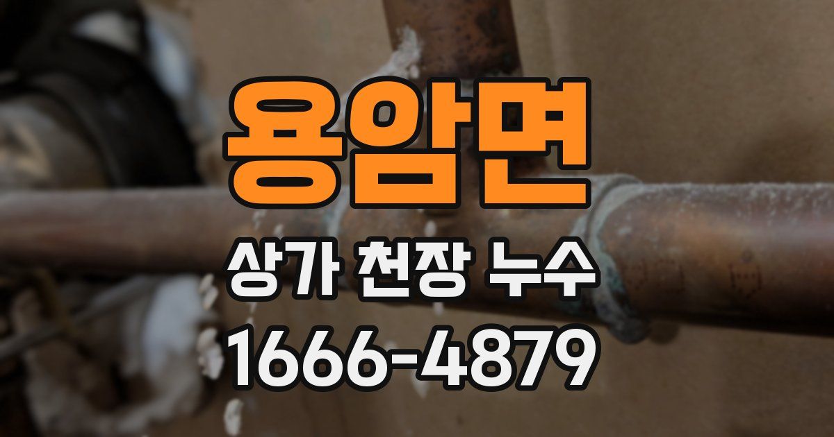 용암면 상가 천장 누수