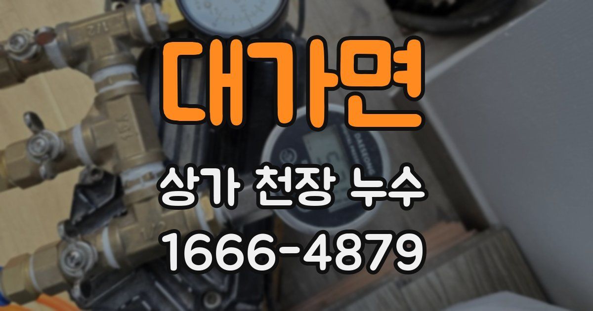 대가면 상가 천장 누수