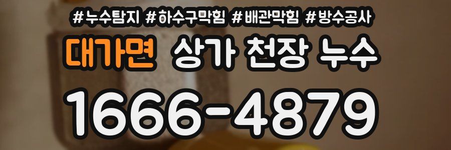 대가면 상가 천장 누수