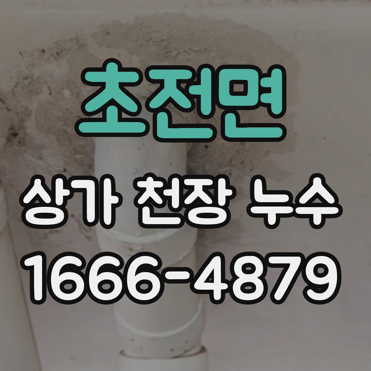 초전면 상가 천장 누수