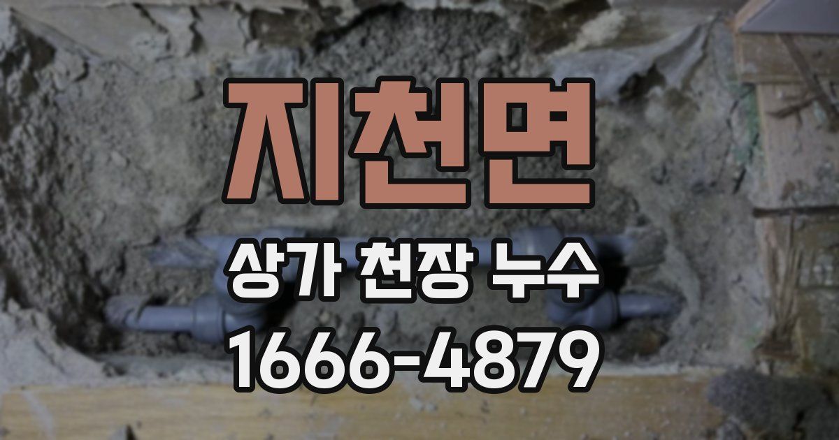 지천면 상가 천장 누수