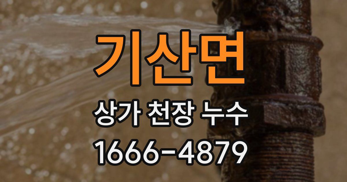 기산면 상가 천장 누수