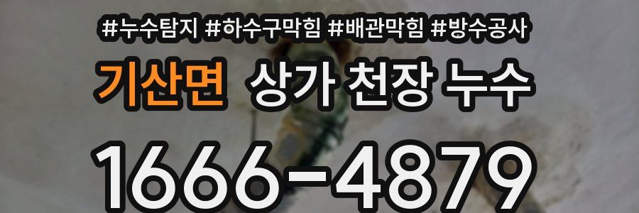 기산면 상가 천장 누수