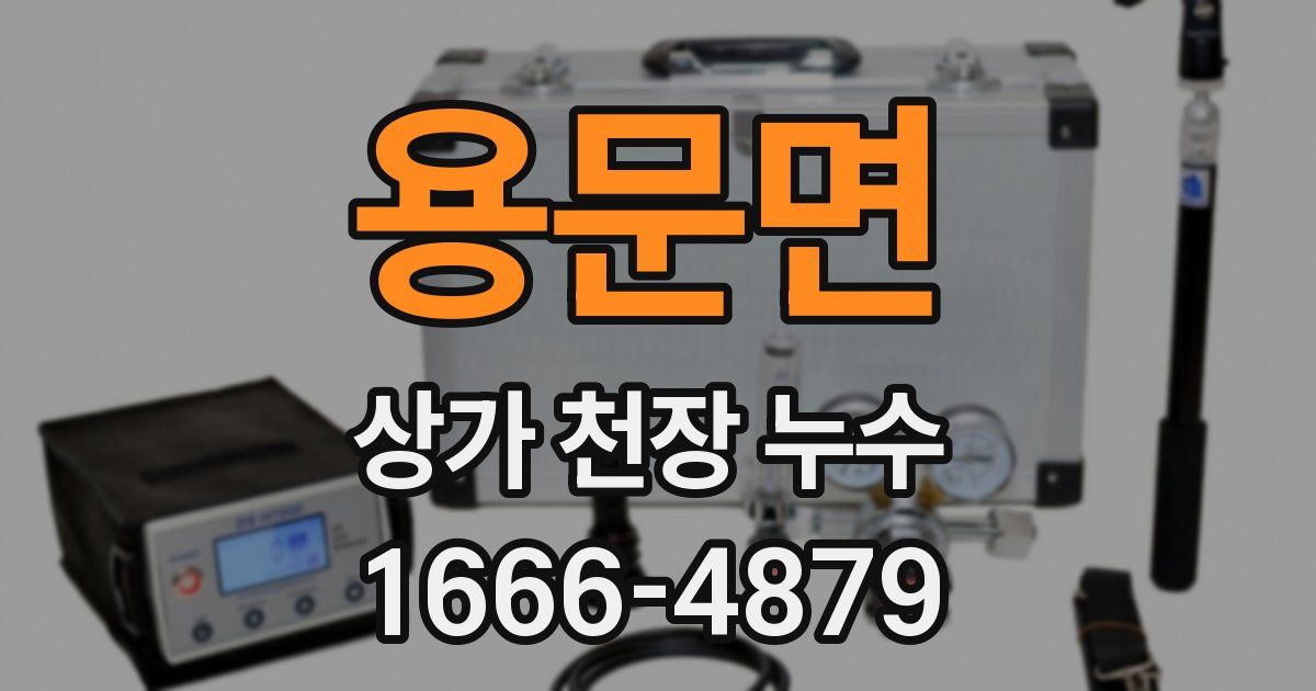 용문면 상가 천장 누수
