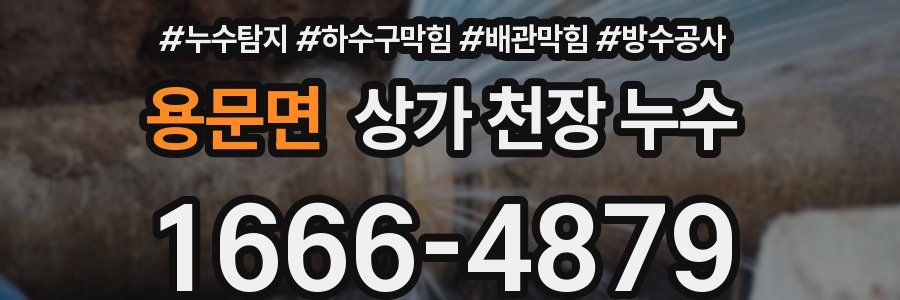 용문면 상가 천장 누수