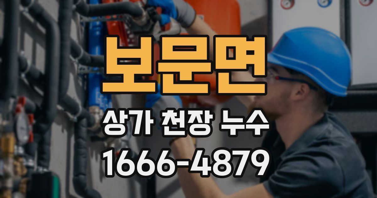 보문면 상가 천장 누수