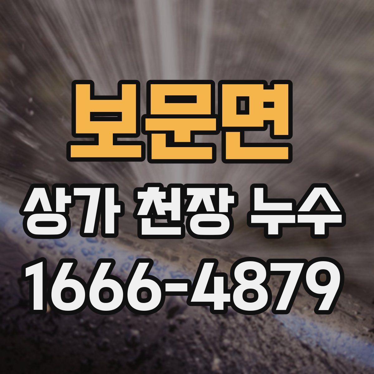 보문면 상가 천장 누수