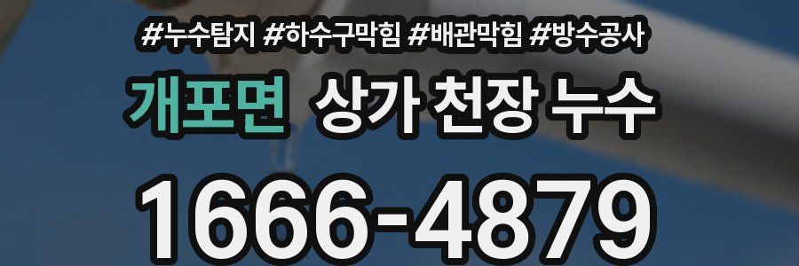 개포면 상가 천장 누수