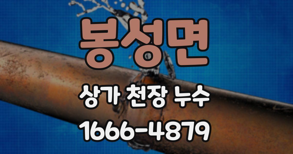 봉성면 상가 천장 누수