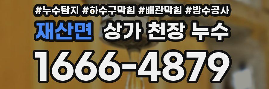 재산면 상가 천장 누수
