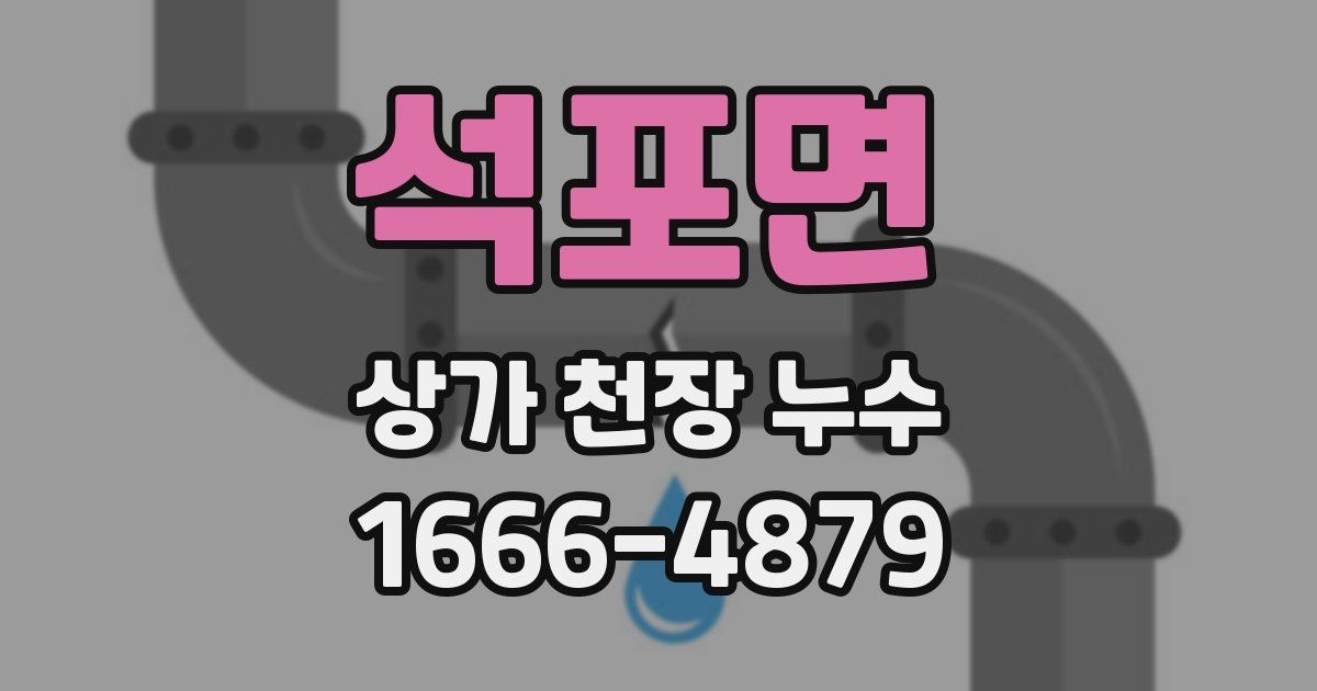 석포면 상가 천장 누수