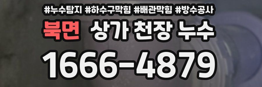 북면 상가 천장 누수
