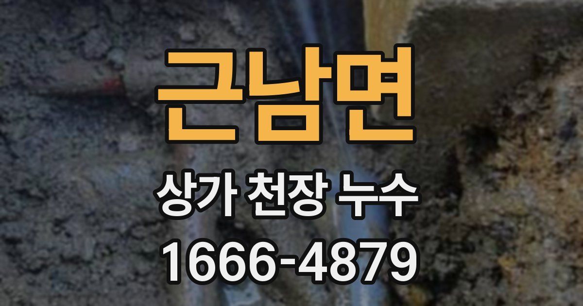 근남면 상가 천장 누수