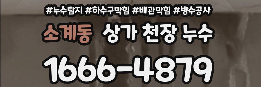 소계동 상가 천장 누수