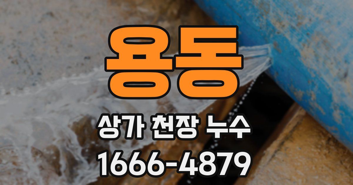 용동 상가 천장 누수