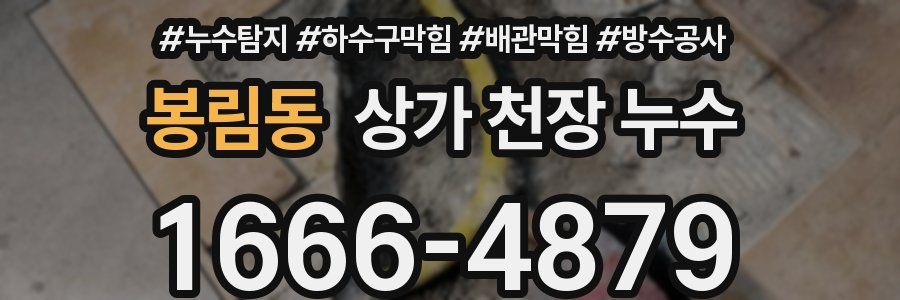 봉림동 상가 천장 누수