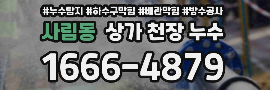 사림동 상가 천장 누수