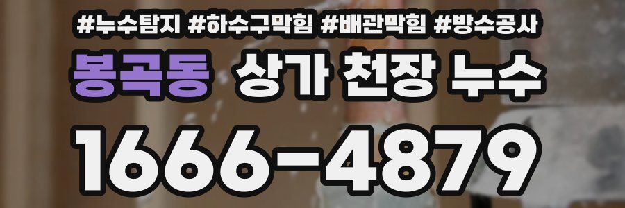 봉곡동 상가 천장 누수