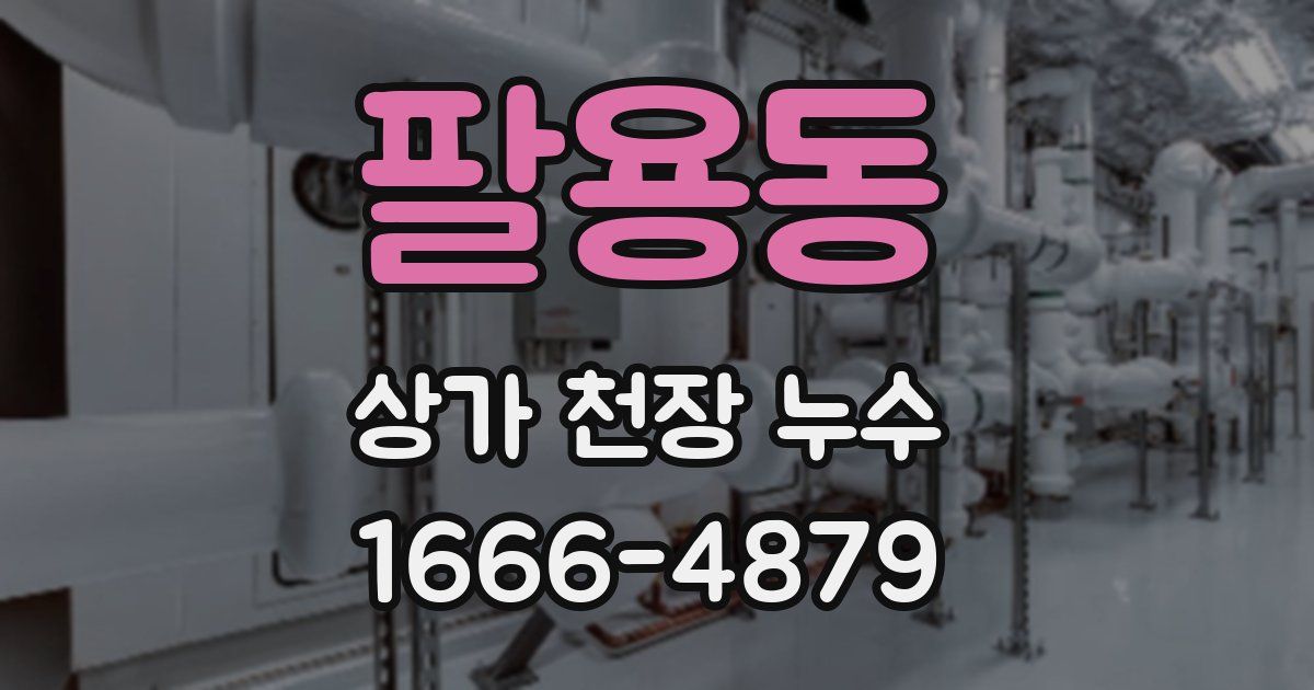 팔용동 상가 천장 누수