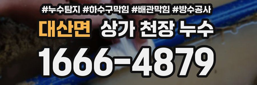 대산면 상가 천장 누수