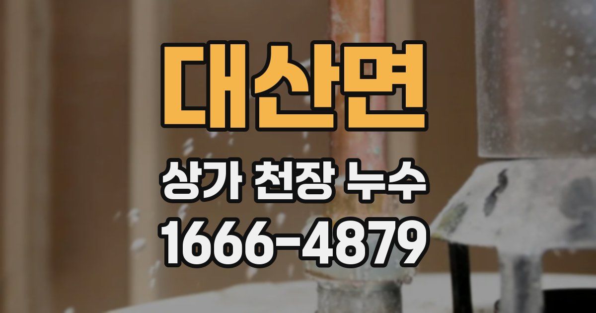대산면 상가 천장 누수