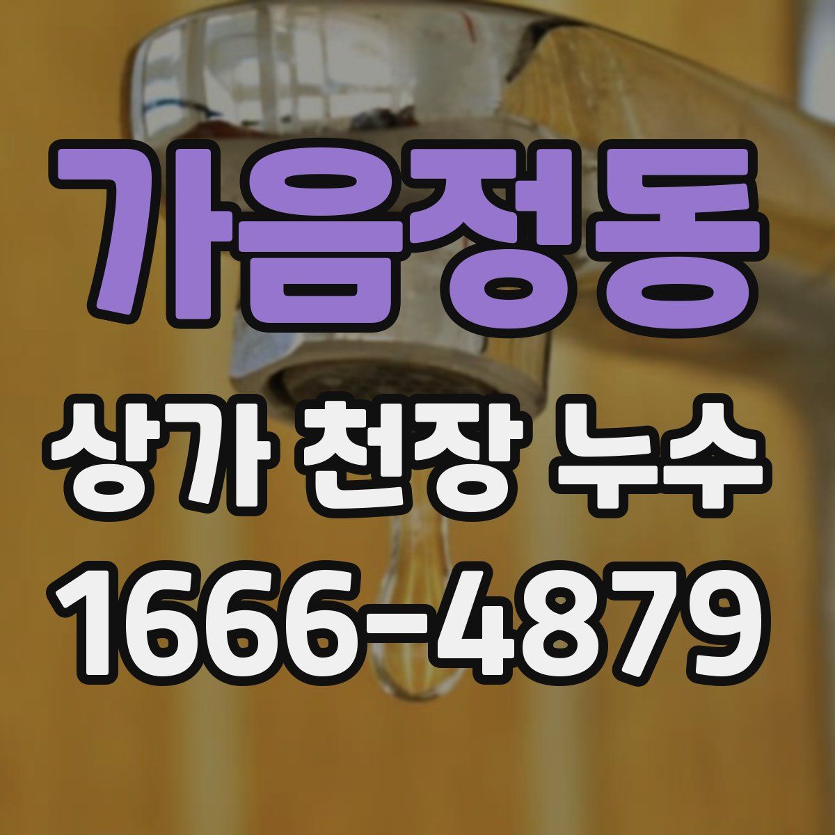 가음정동 상가 천장 누수