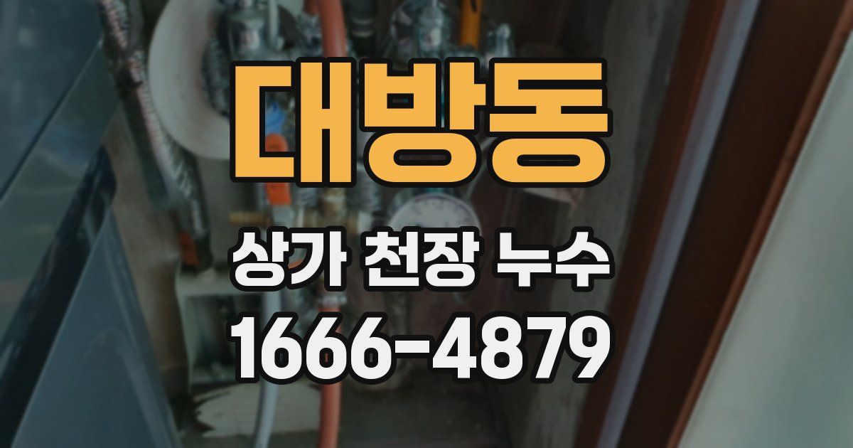 대방동 상가 천장 누수