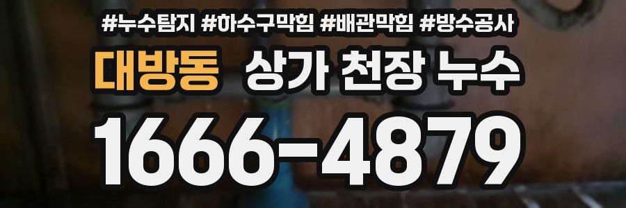 대방동 상가 천장 누수