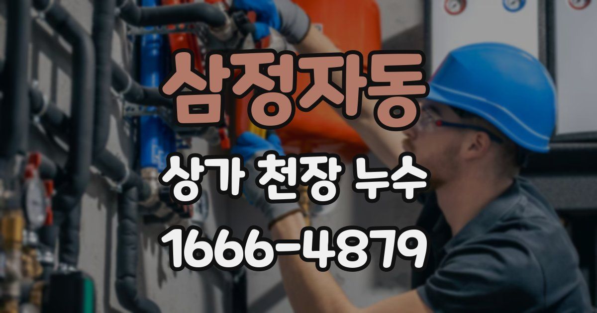 삼정자동 상가 천장 누수
