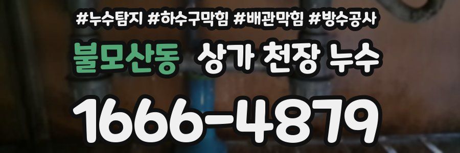 불모산동 상가 천장 누수