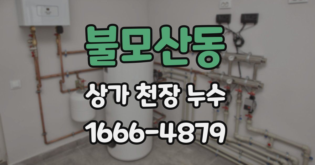 불모산동 상가 천장 누수