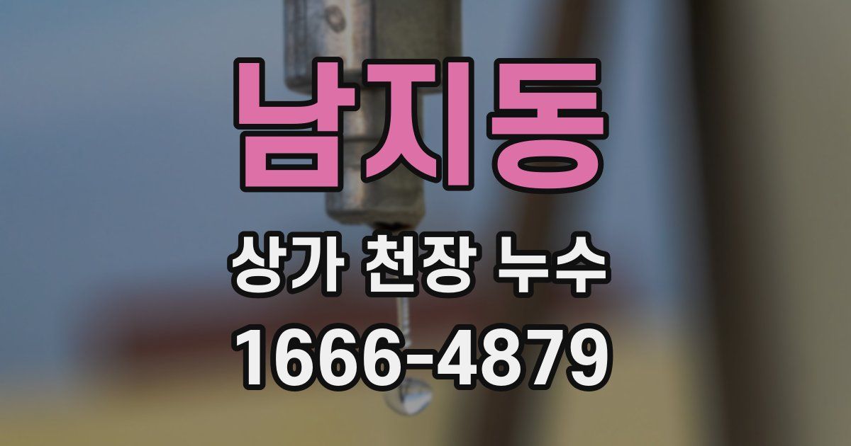 남지동 상가 천장 누수
