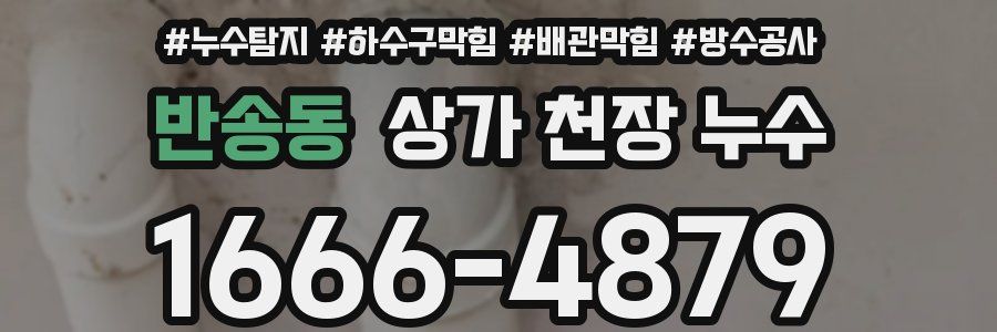 반송동 상가 천장 누수