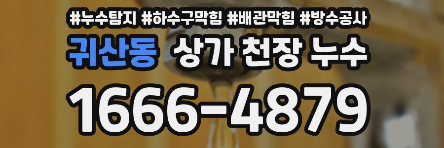 귀산동 상가 천장 누수
