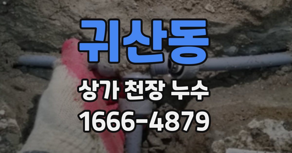 귀산동 상가 천장 누수