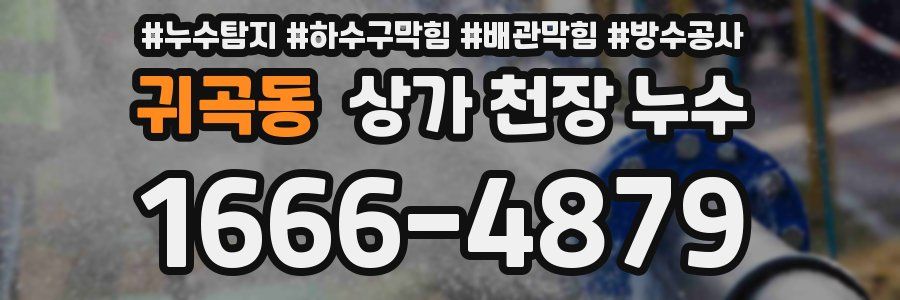 귀곡동 상가 천장 누수