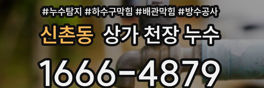 신촌동 상가 천장 누수