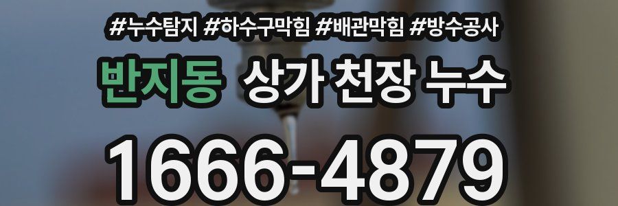 반지동 상가 천장 누수