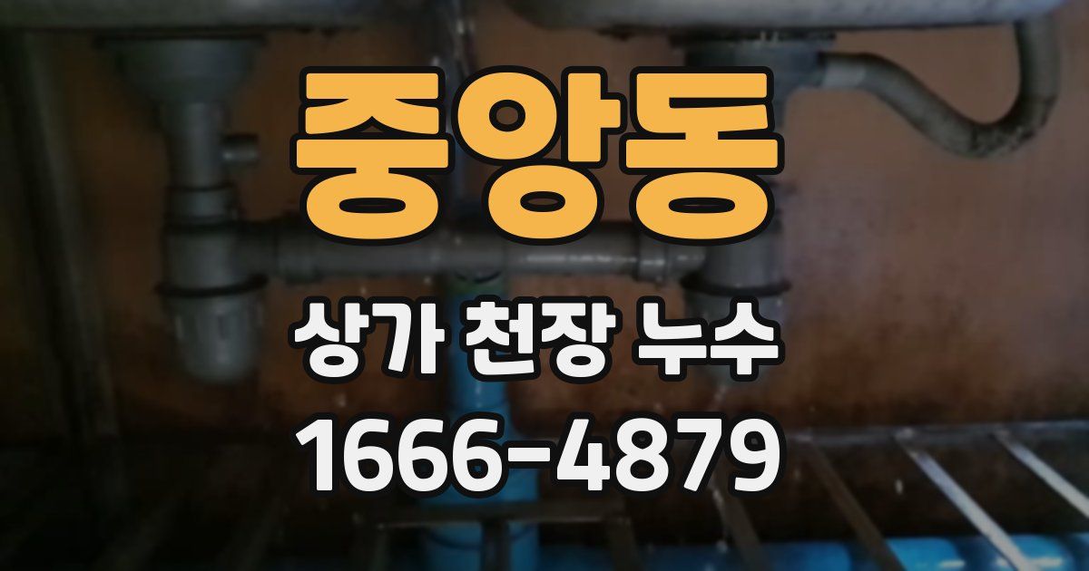 중앙동 상가 천장 누수