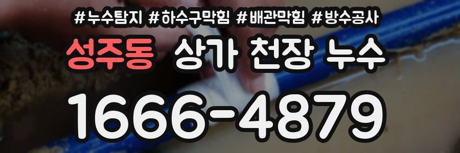성주동 상가 천장 누수