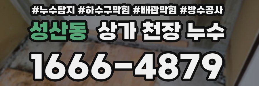 성산동 상가 천장 누수