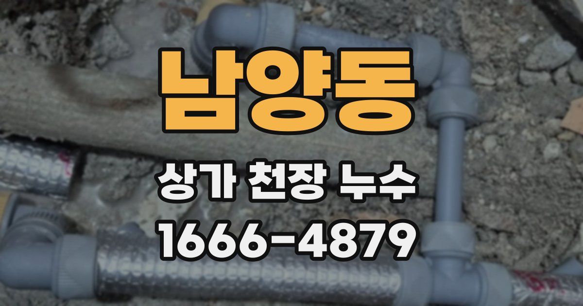 남양동 상가 천장 누수