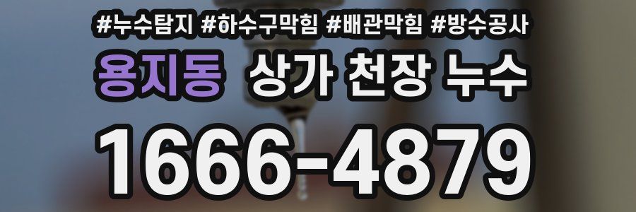용지동 상가 천장 누수