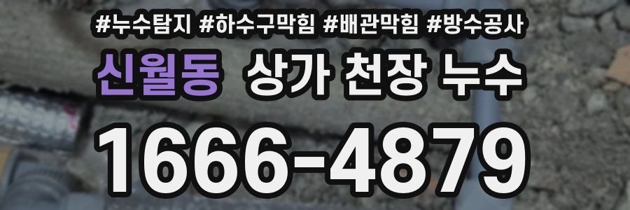 신월동 상가 천장 누수