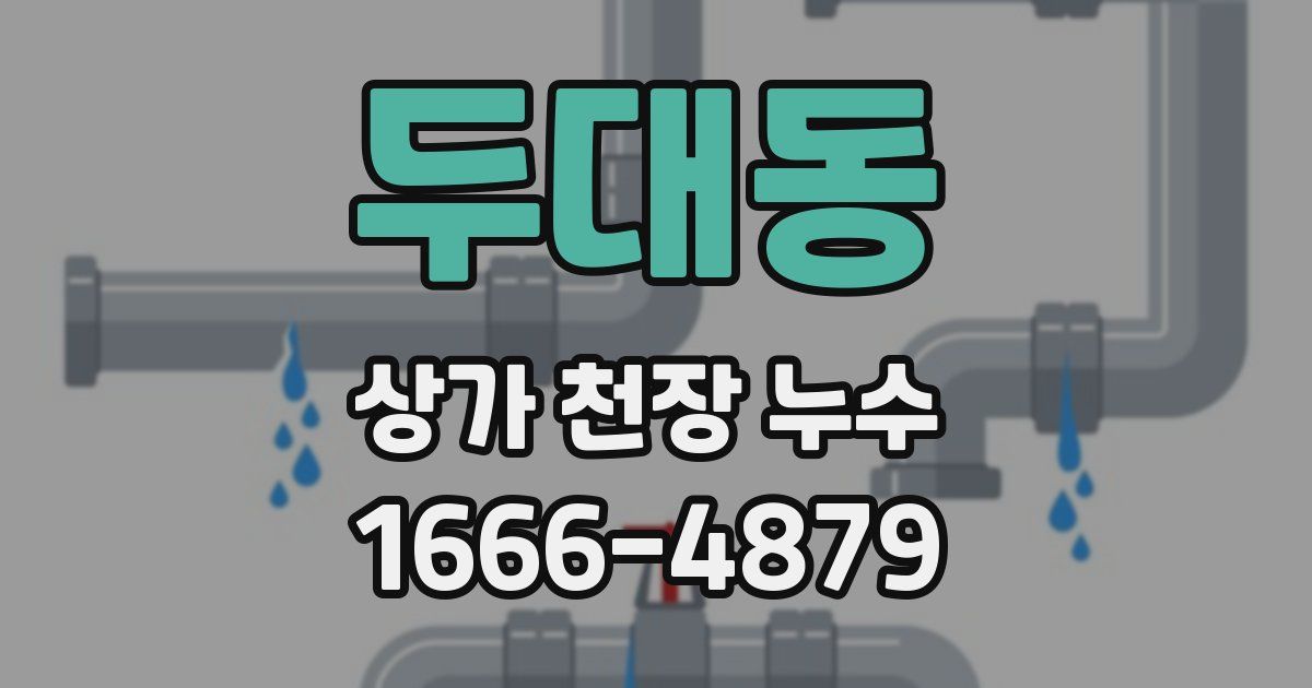 두대동 상가 천장 누수