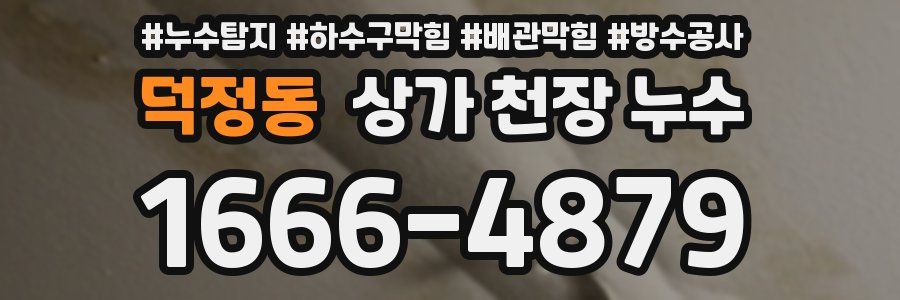 덕정동 상가 천장 누수