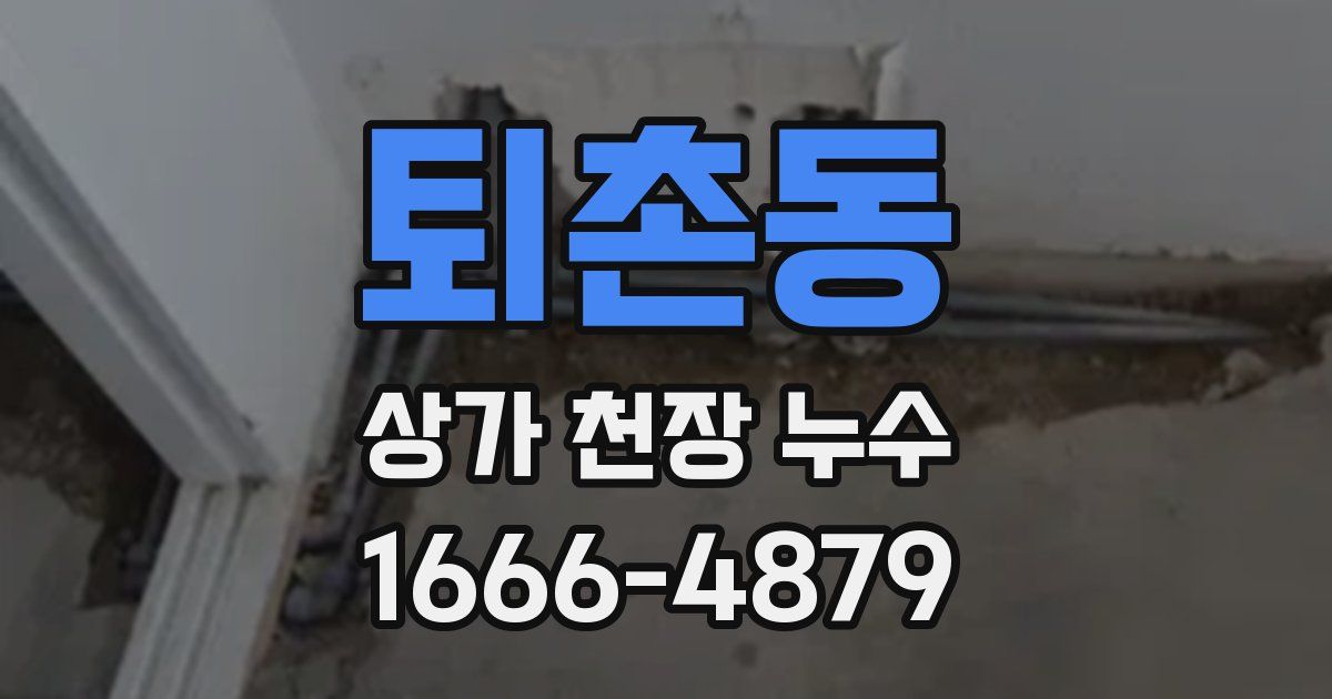 퇴촌동 상가 천장 누수